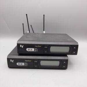 ElectroVoice EV Clear Scan RE2 Receiver Works No Mic No Power Supply Lot of 2